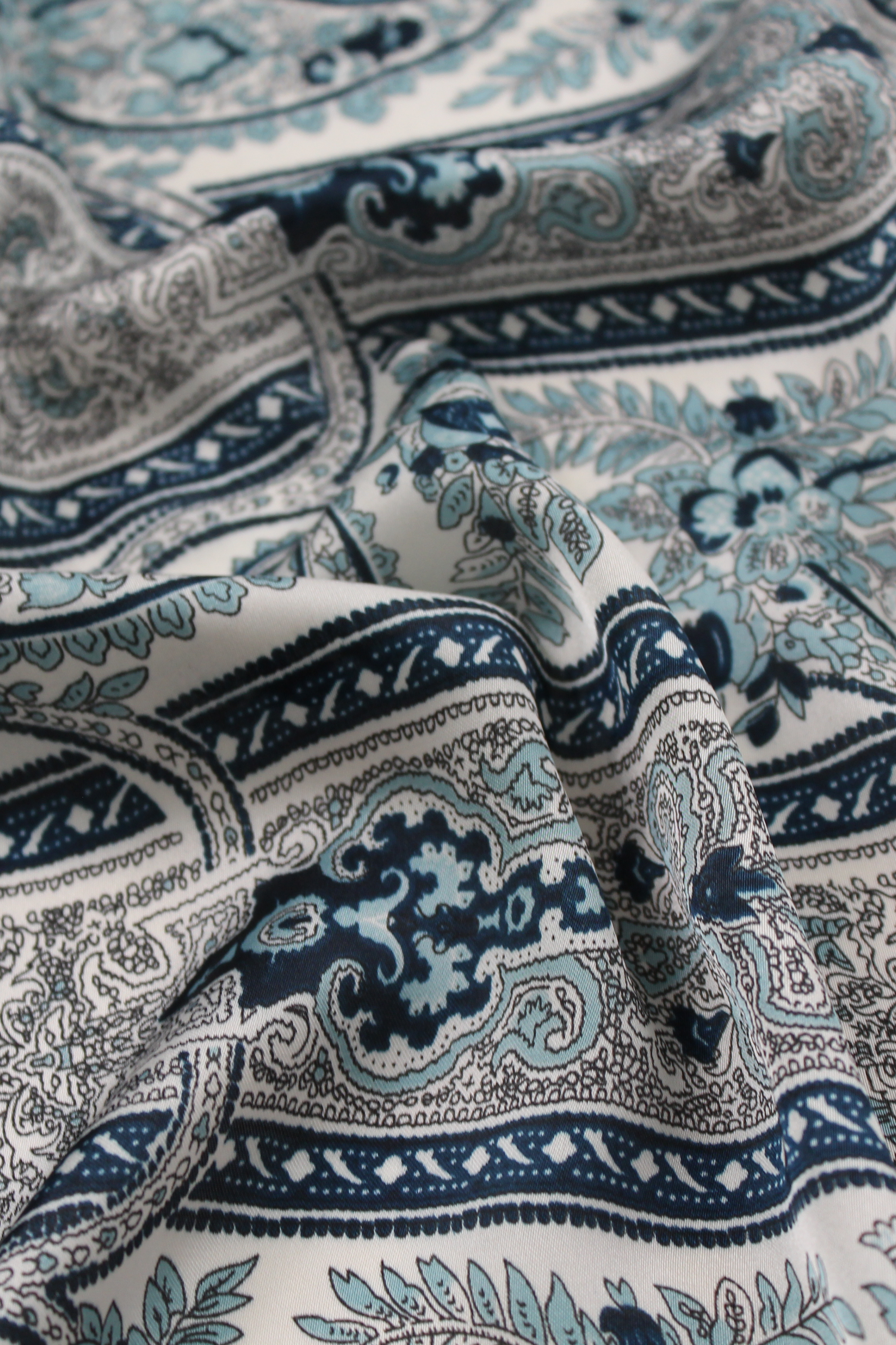Oriental Silky Hijab ا Soft Blue