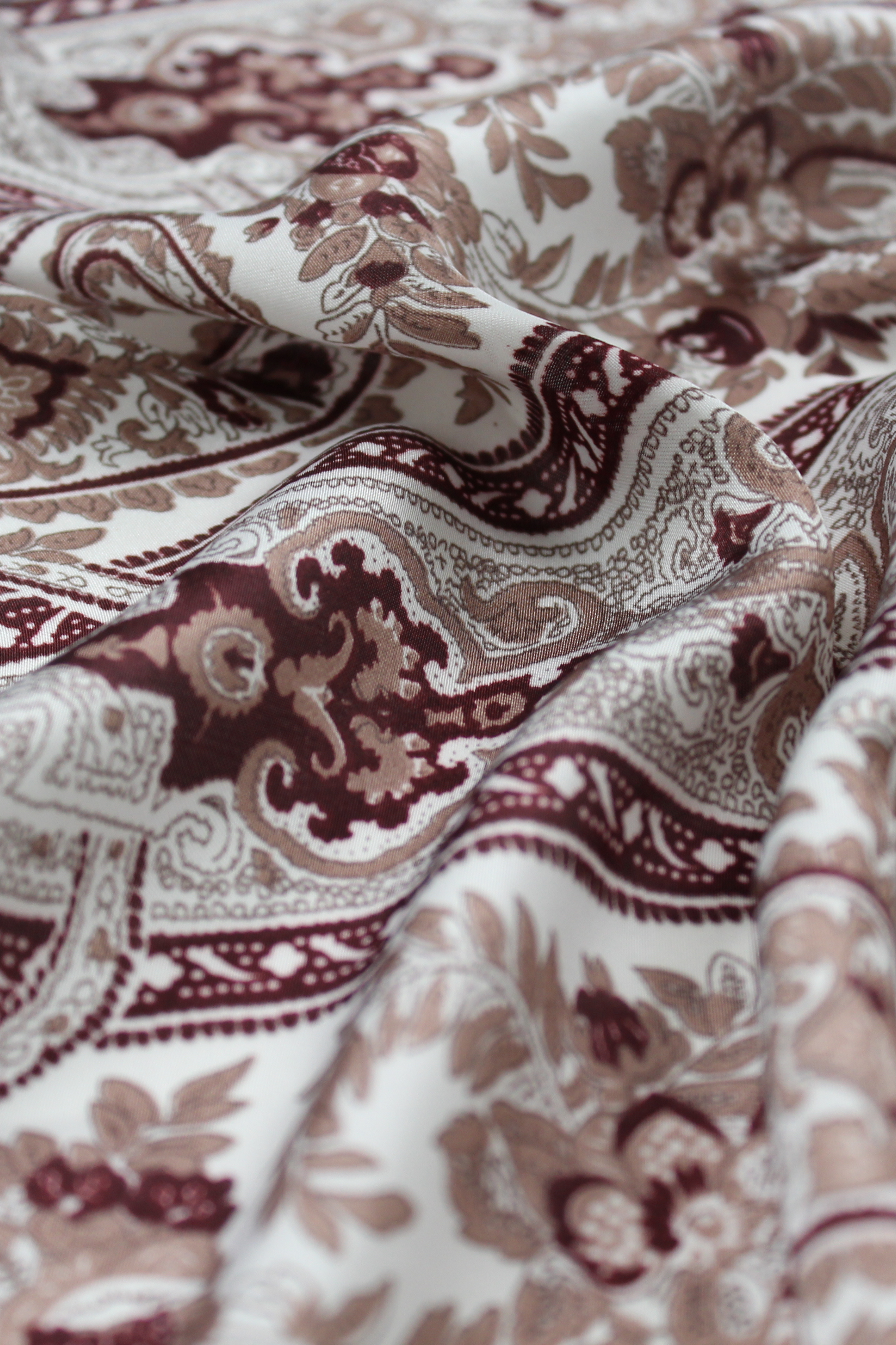 Oriental Silky Hijab ا Soft Burgundy