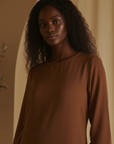 Nerine Essential Abaya ا Chestnut Brown
