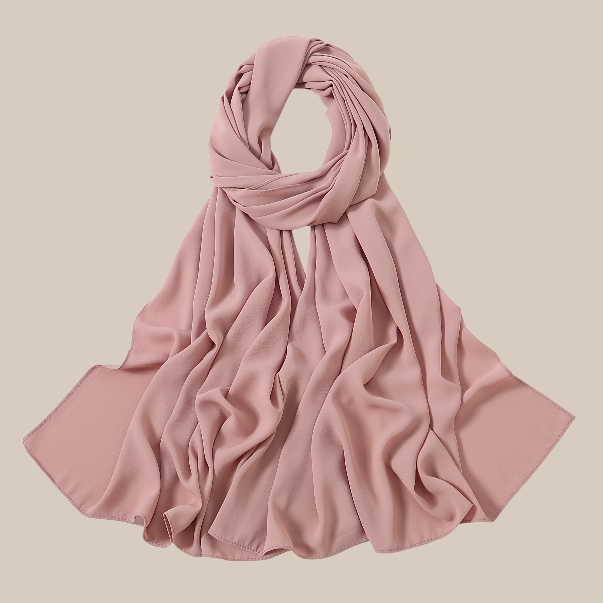Orchid Opaque Chiffon Hijab ₪ Pale Pink