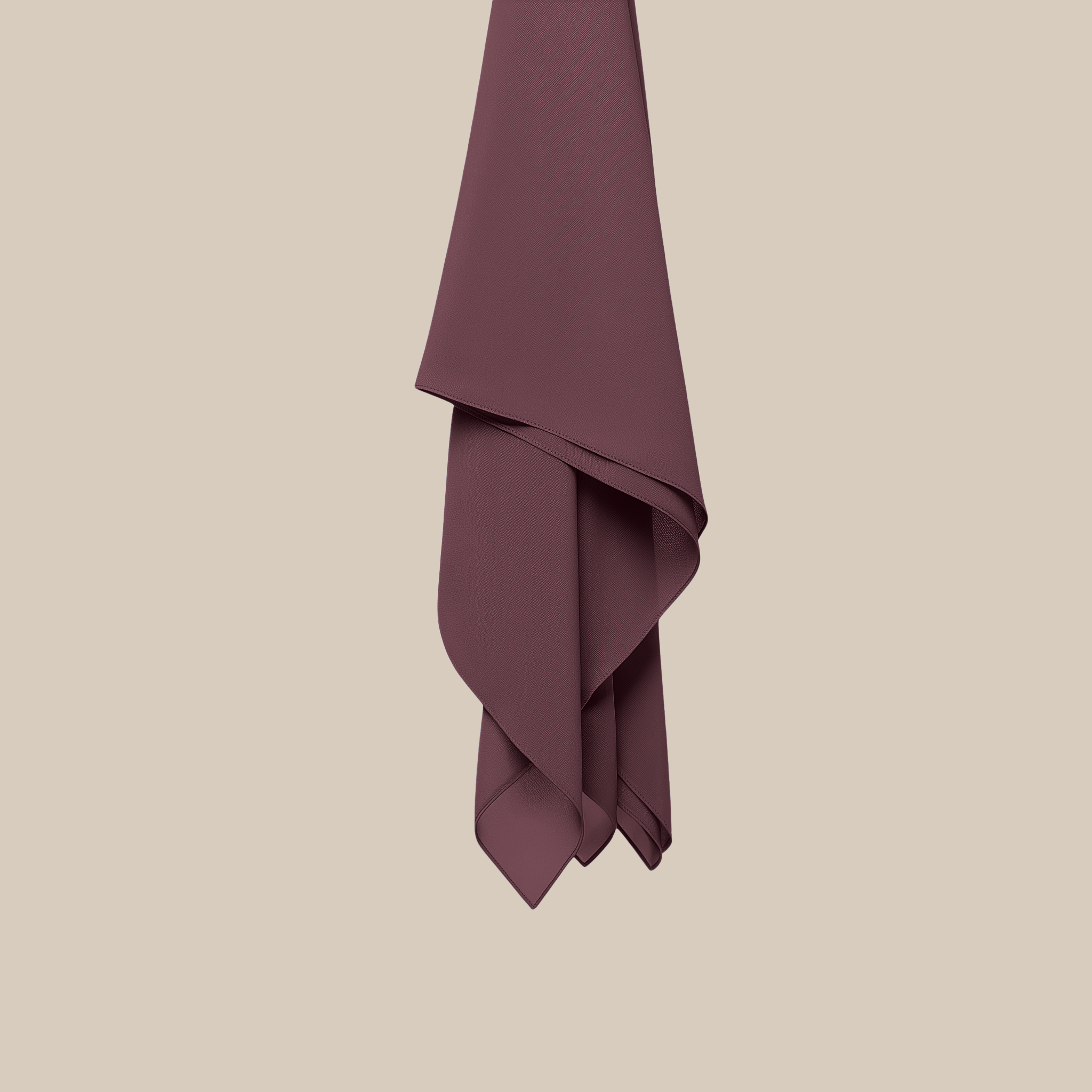 Orchid Opaque Chiffon Hijab ₪ Soft Burgundy