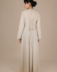Elanor Linnen Cotton Dress ا Subtle beige