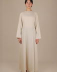 Elanor Linnen Cotton Dress ا Subtle beige