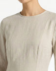 Elanor Linnen Dress ا Subtle beige