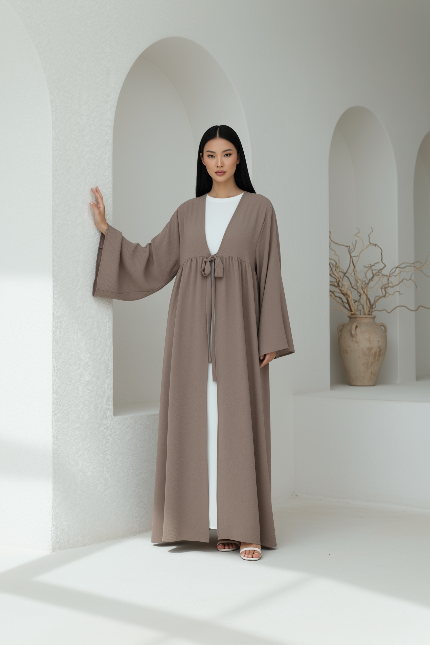 Lily Open Abaya ا Soft Linnen