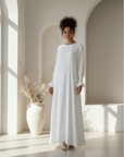 Nerine Essential Abaya  ا Soft White
