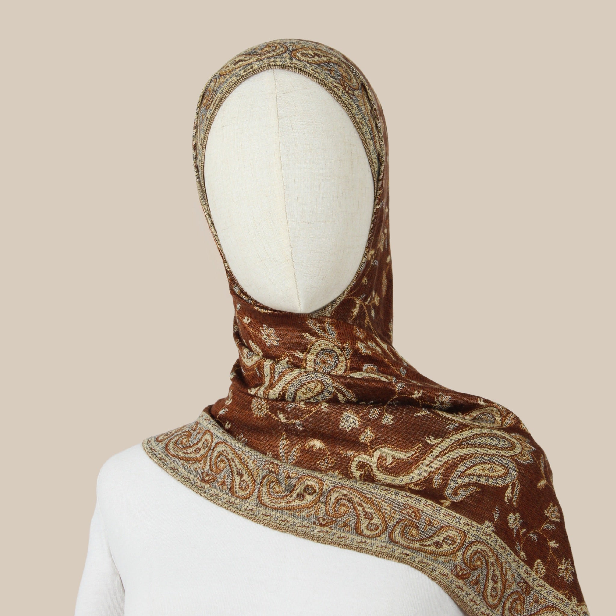 Oriental Pashmina Hijab ₪ Serene Rust Product vendor