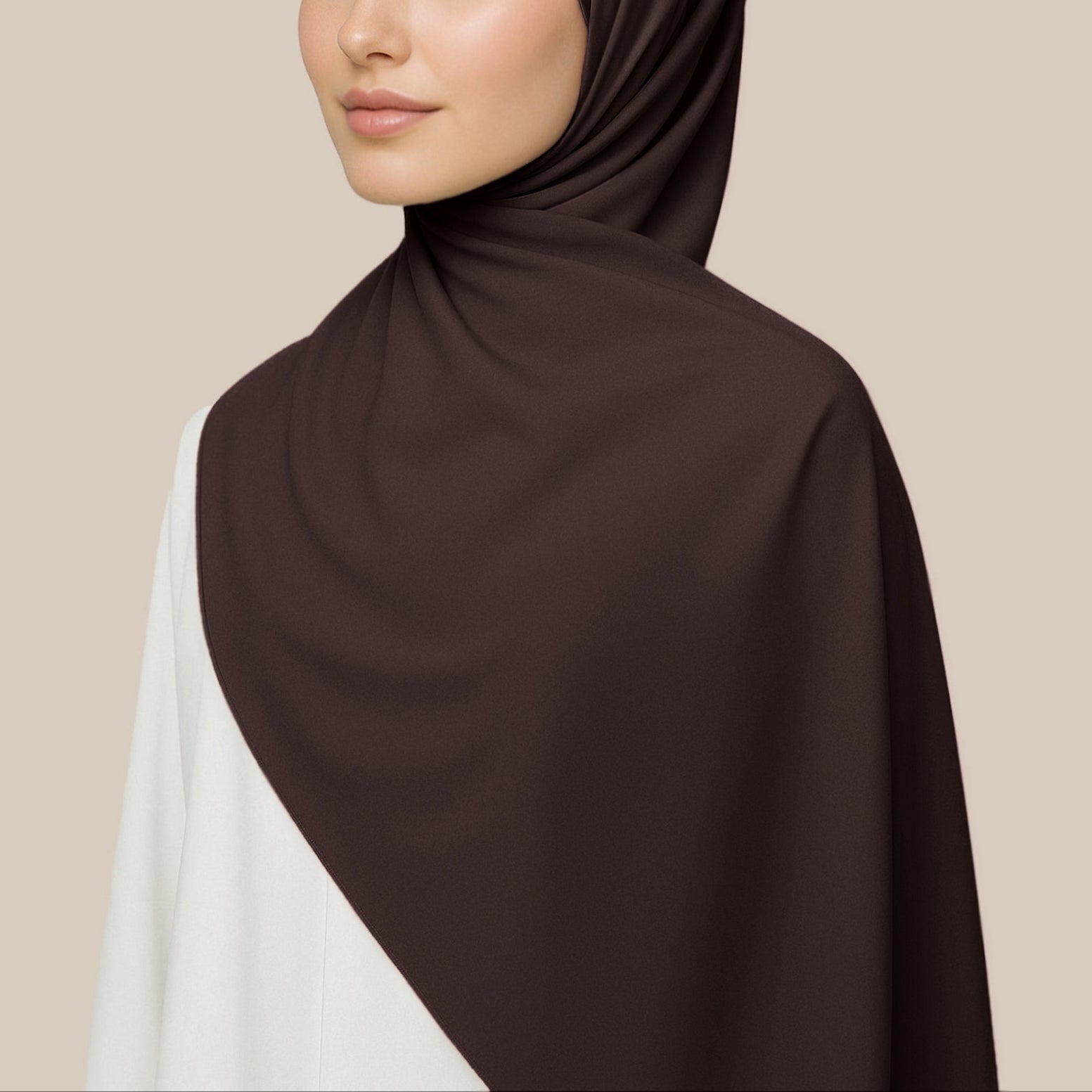 Orchid Opaque Chiffon Hijab ₪ Walnut Oak