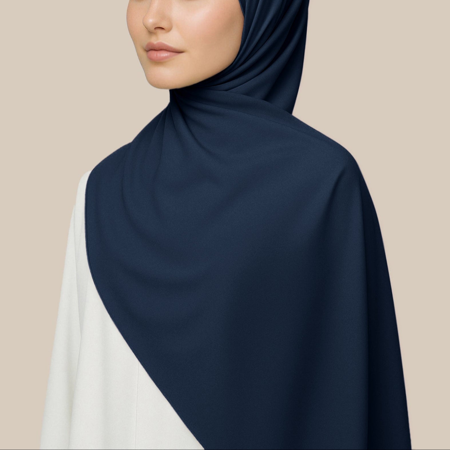 Orchid Opaque Chiffon Hijab ا Midnight Sky