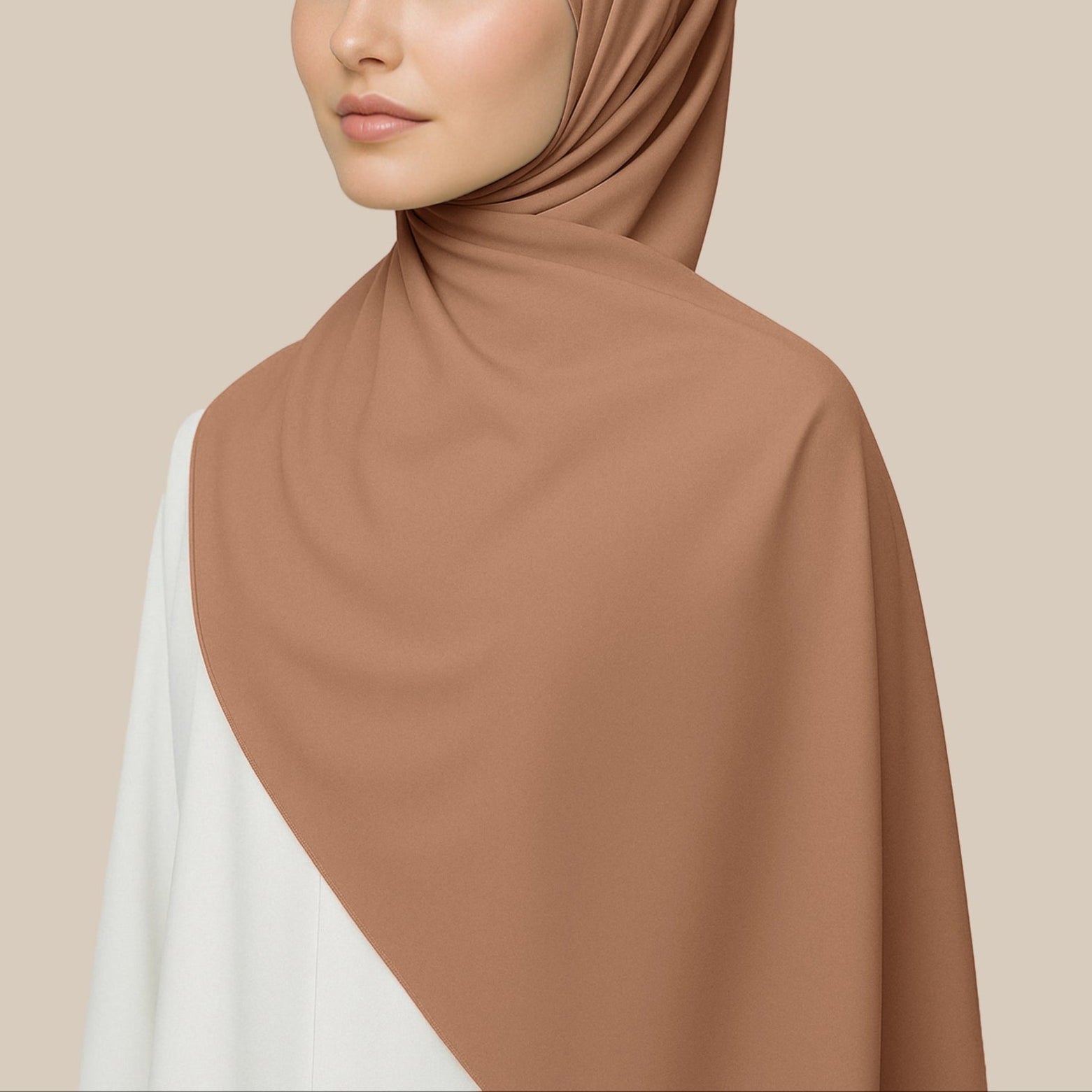 Orchid Opaque Chiffon Hijab ا Terracotta Rust