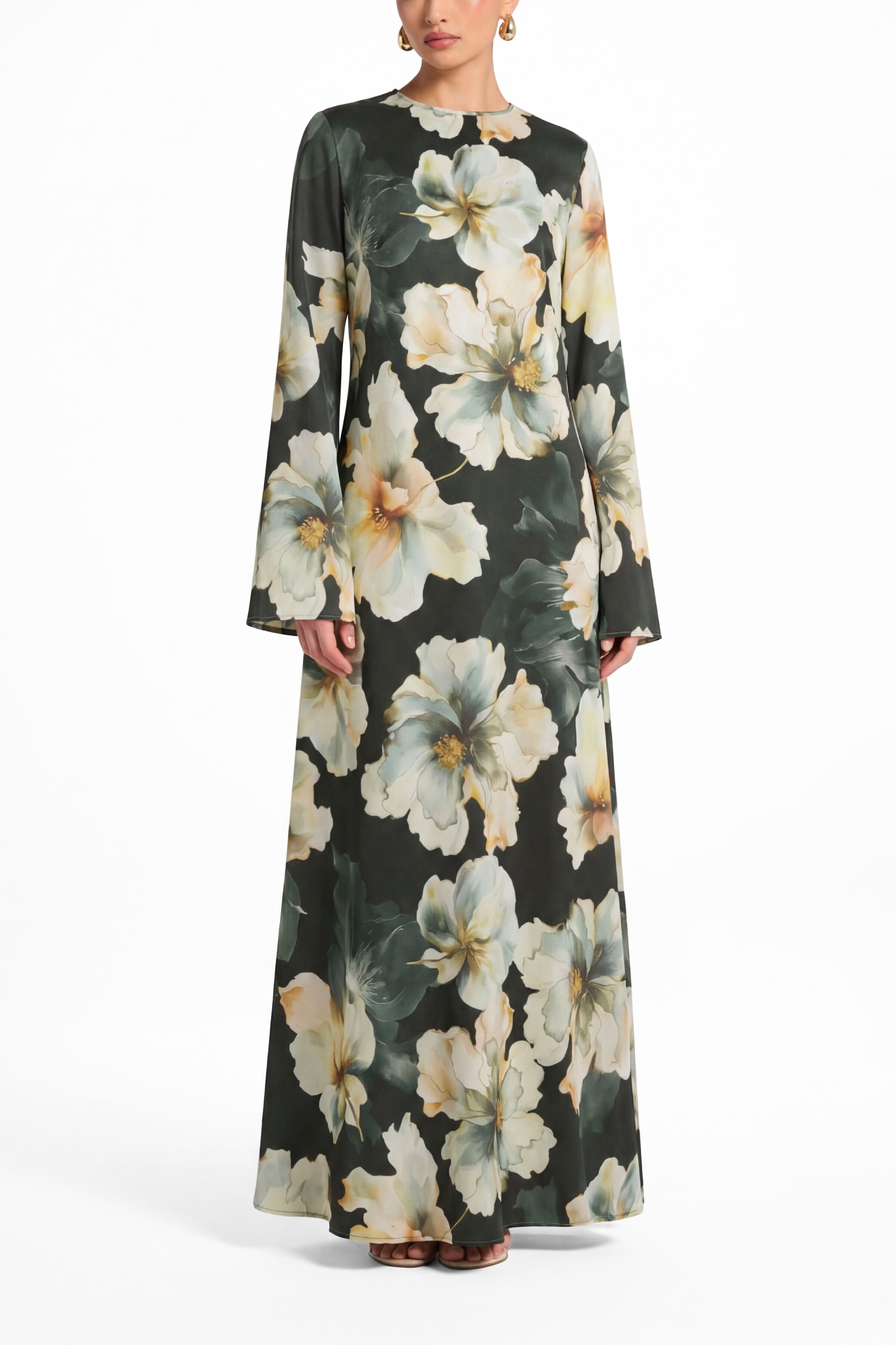 Flora Dress ا Deep Green – Modest Ones