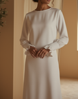 Nerine Essential Abaya ا Soft White