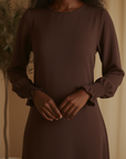 Nerine Essential Abaya ا Chestnut Brown