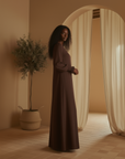 Nerine Essential Abaya ا Chestnut Brown