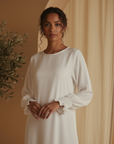 Nerine Essential Abaya ا Soft White