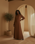 Nerine Essential Abaya ا Chestnut Brown