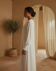 Nerine Essential Abaya ا Soft White