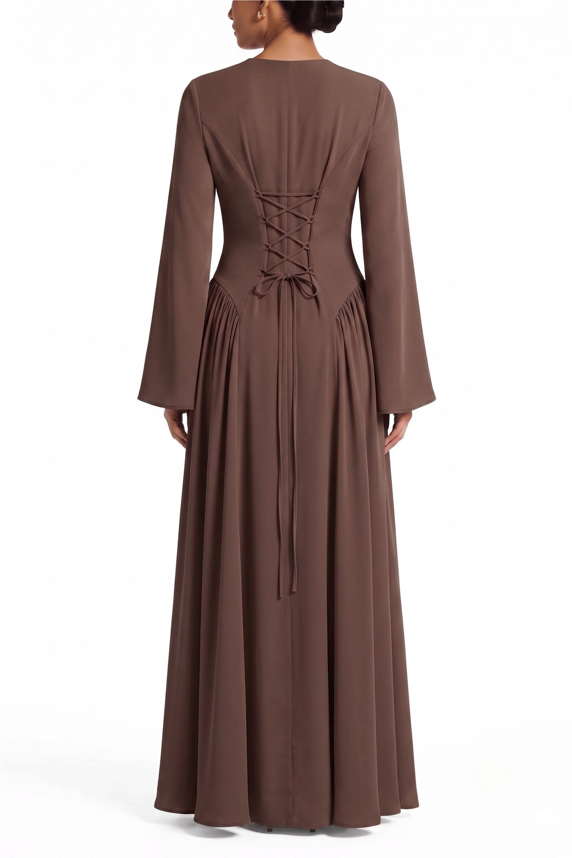 Magnolia Dress ا Chestnut Brown