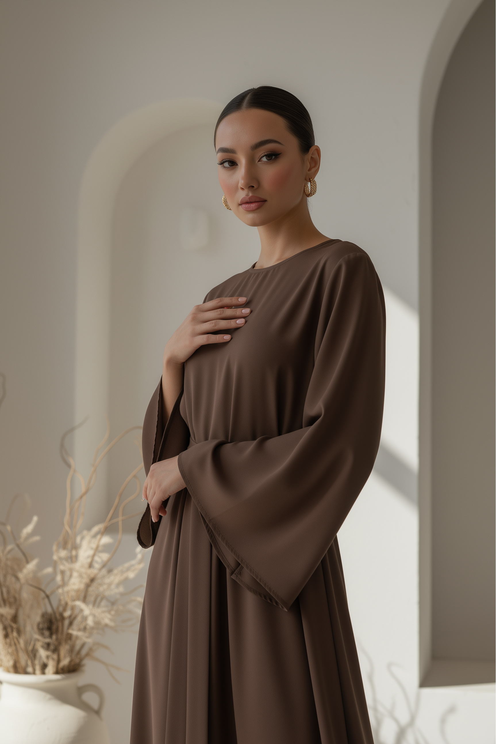 Elena Abaya ا Chestnut Brown