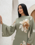 Rosara Dress ا Olive Green