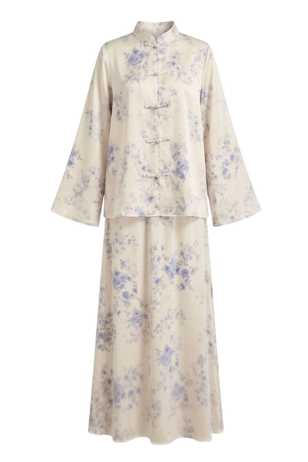 Lia Two-Piece ا Cream Blue