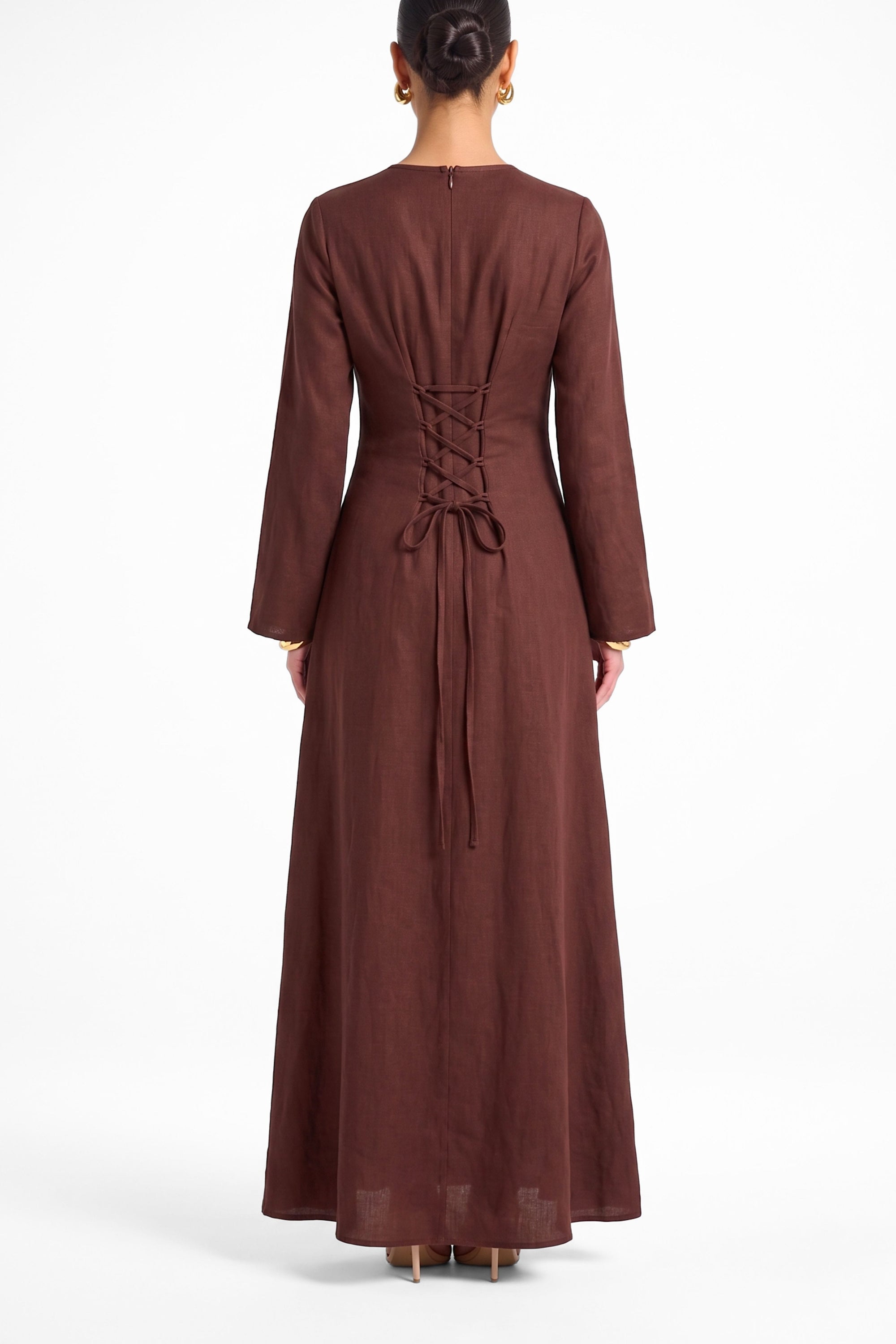 Elanor Dress ا Chestnut Brown