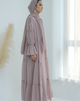 Ivorea abaya 3-piece ا Pale Pink x