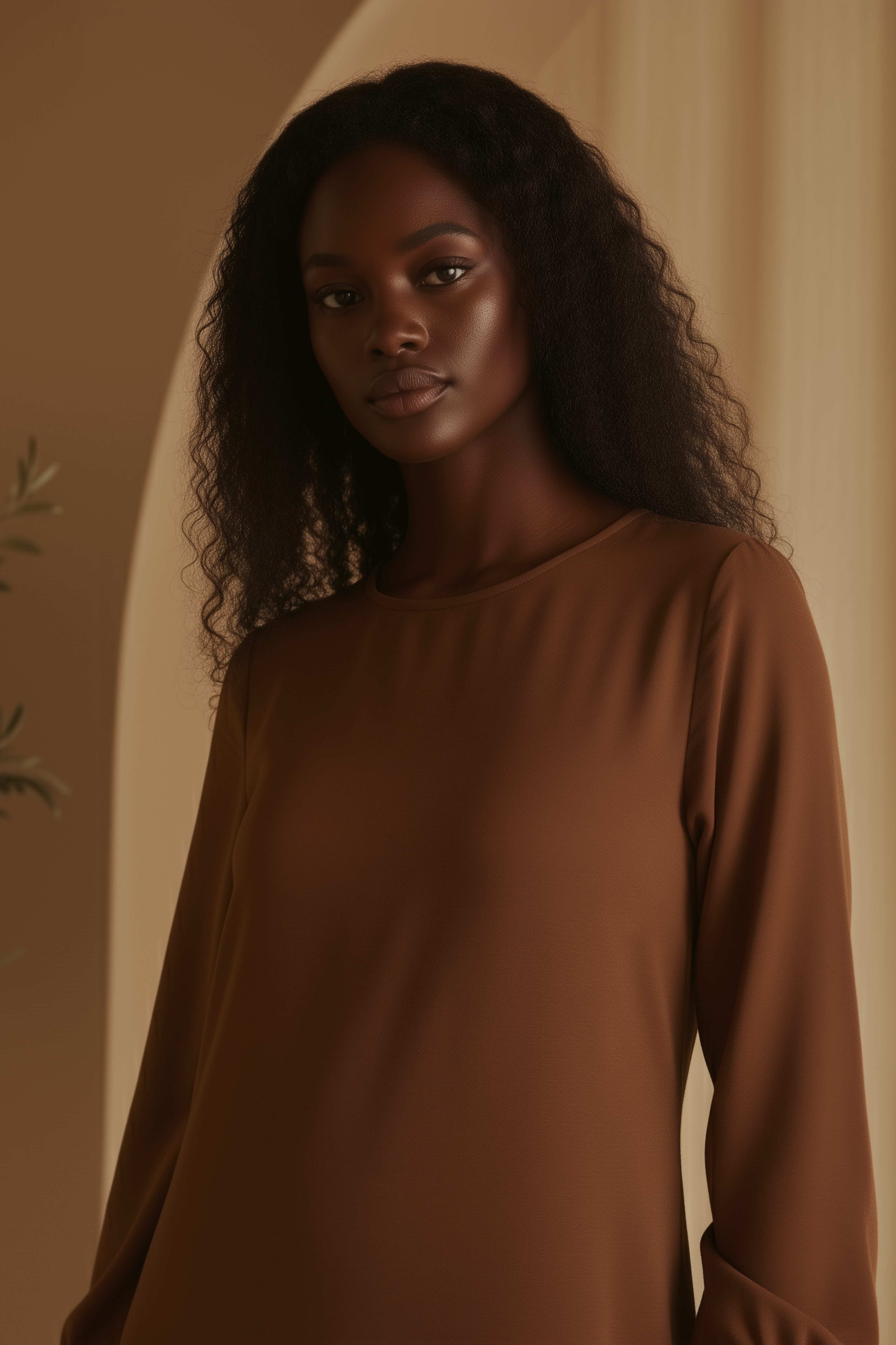 Nerine Essential Abaya ا Chestnut Brown