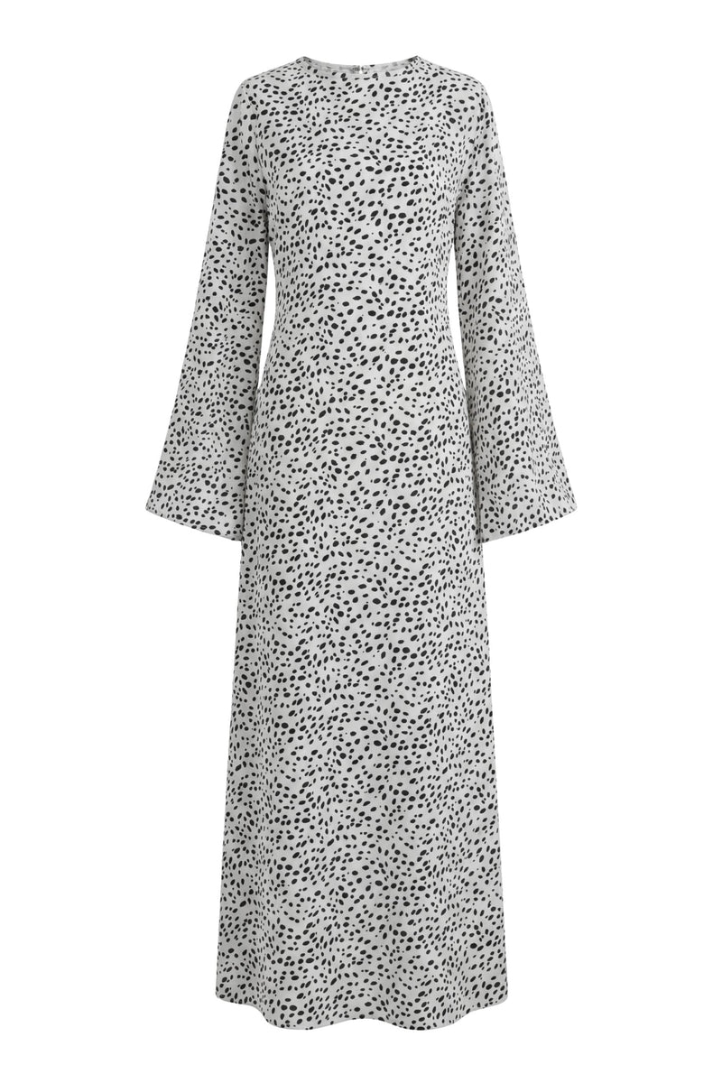 Adeline Dress ا White & Black