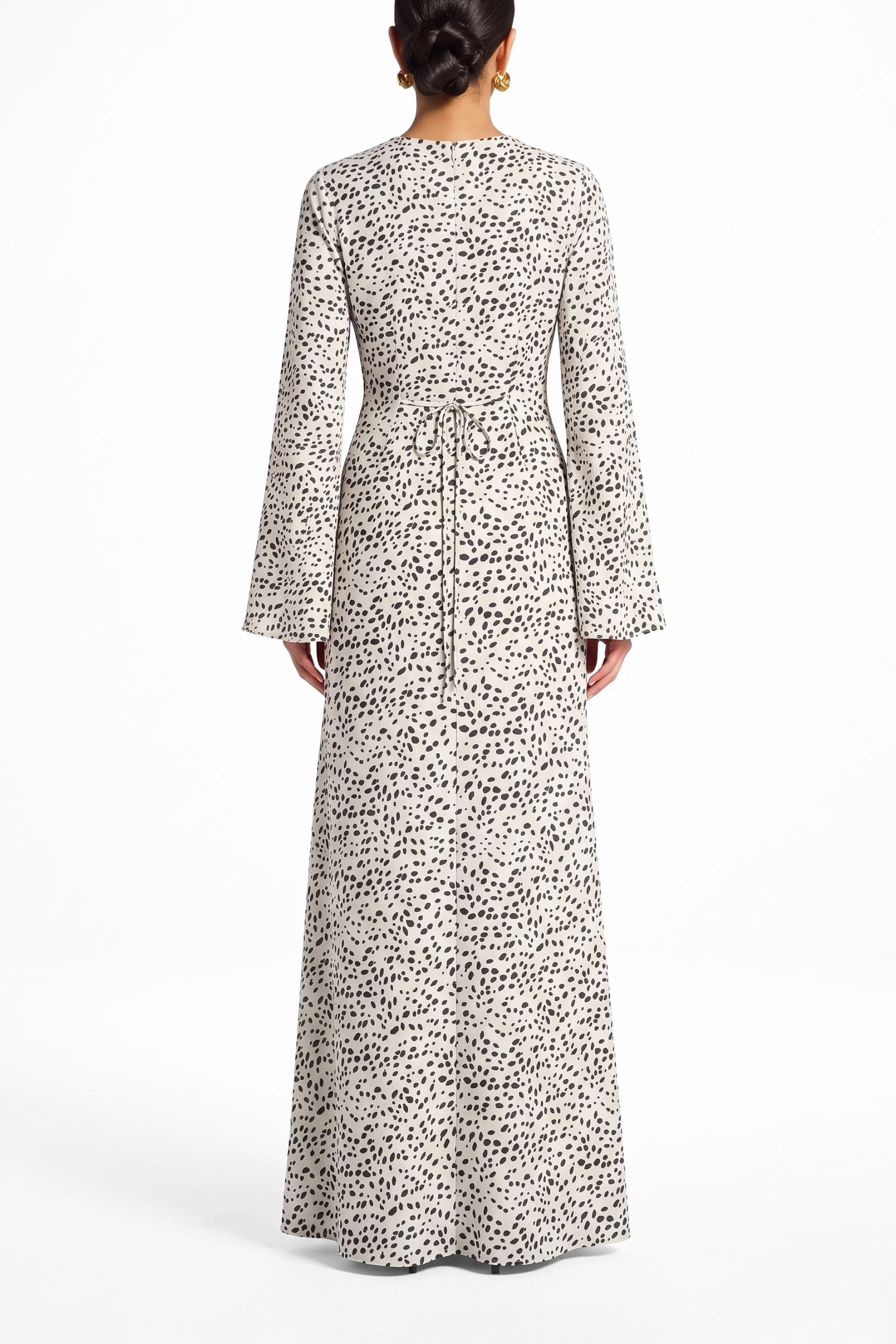 Adeline Dress ا White &amp; Black