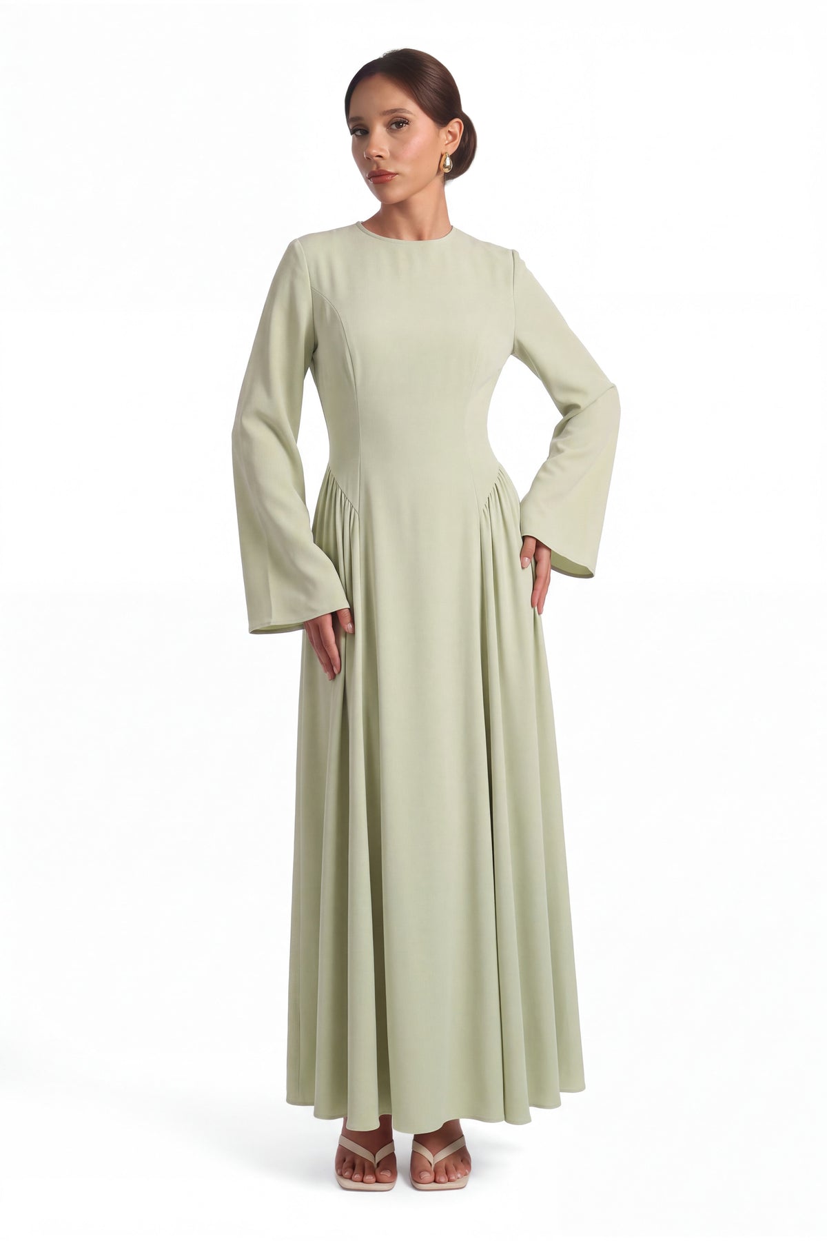 Amira Dress ا Garden Sage