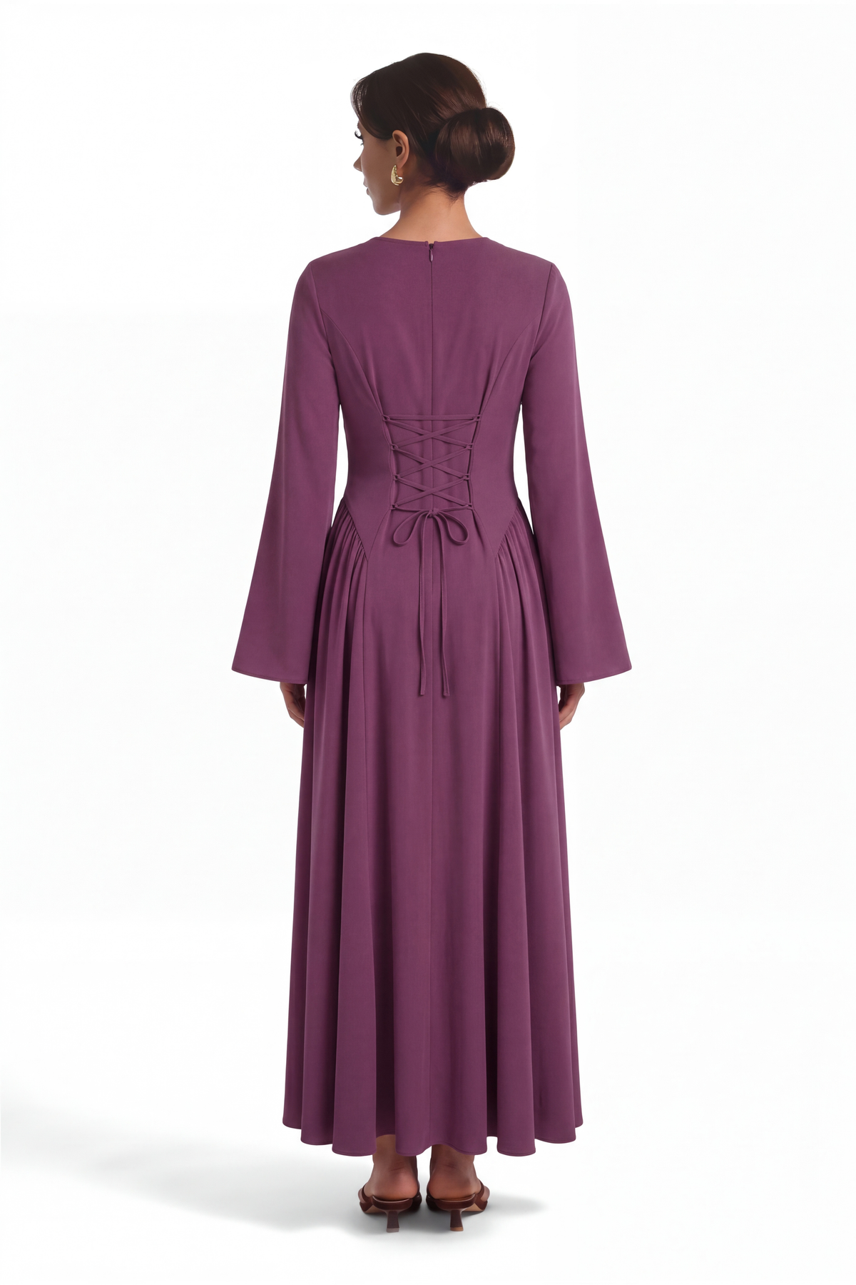 Amira Dress ا Aubergine Purple