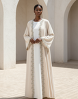 Azelea Open Abaya ا Soft Cream