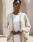 Azelea Open Abaya ا Soft Cream