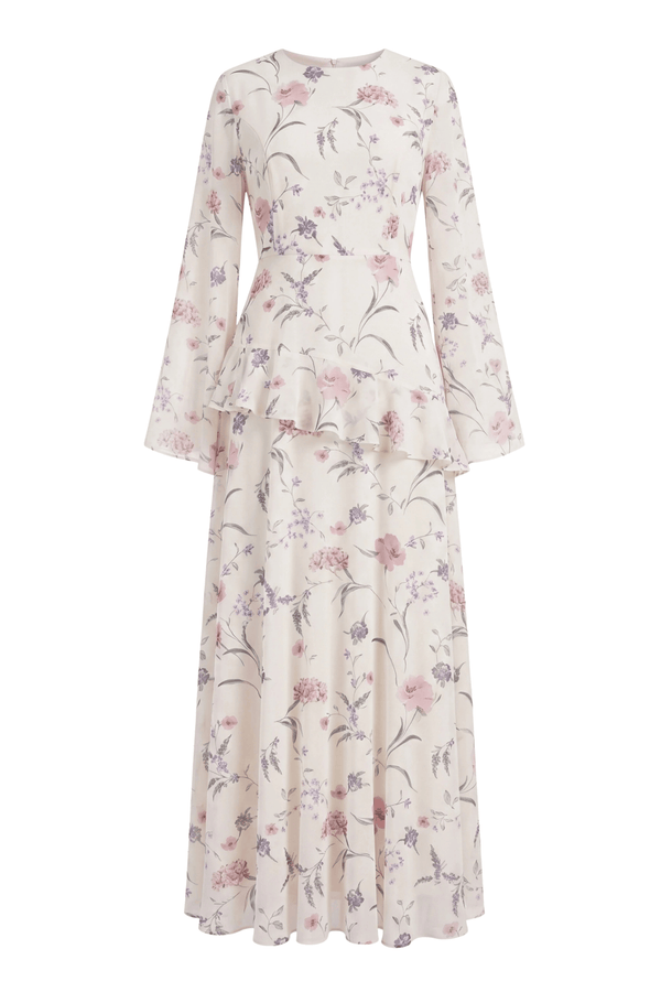 Azelea Dress ا Off White Flowers