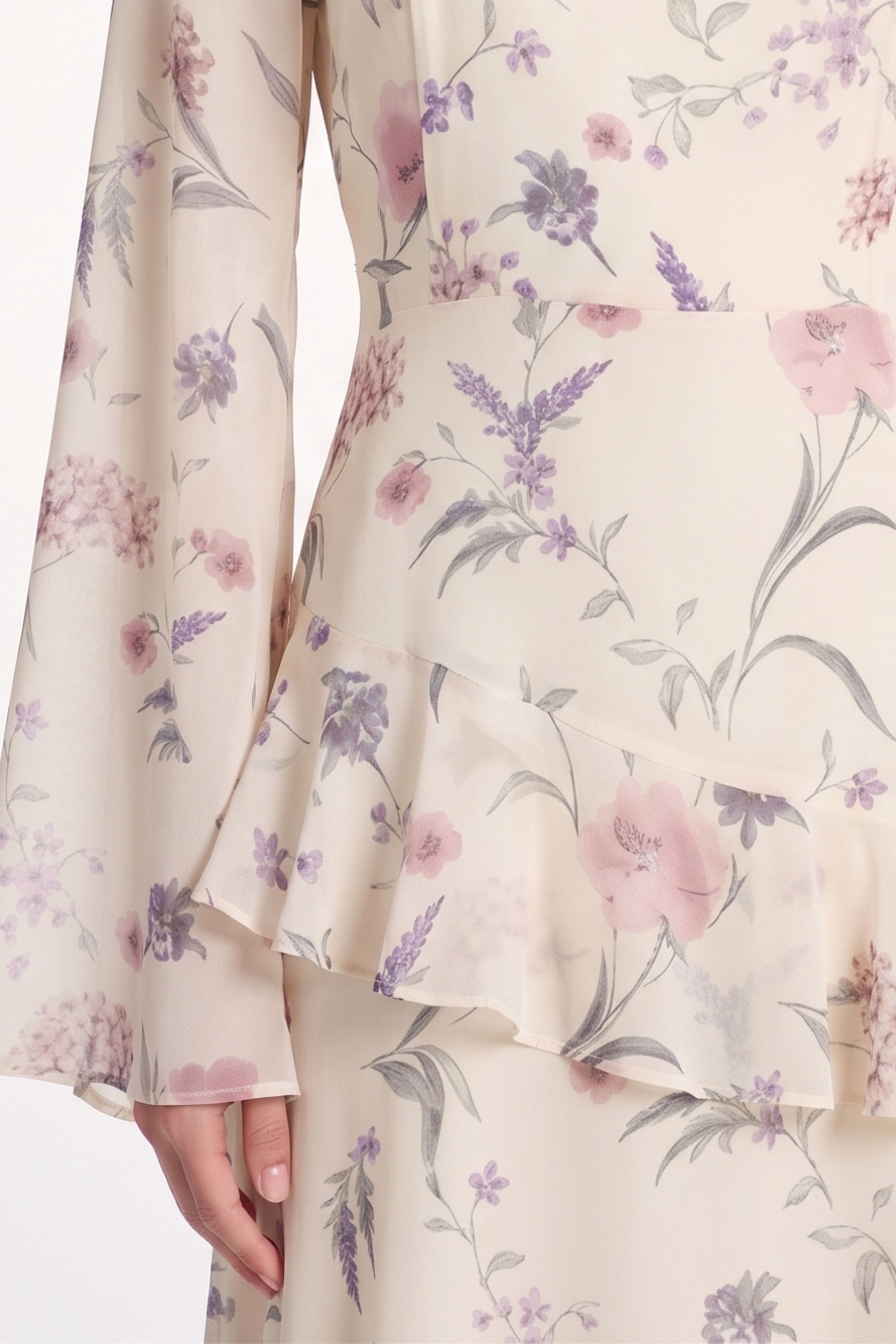 Azelea Dress ا Off White Flowers