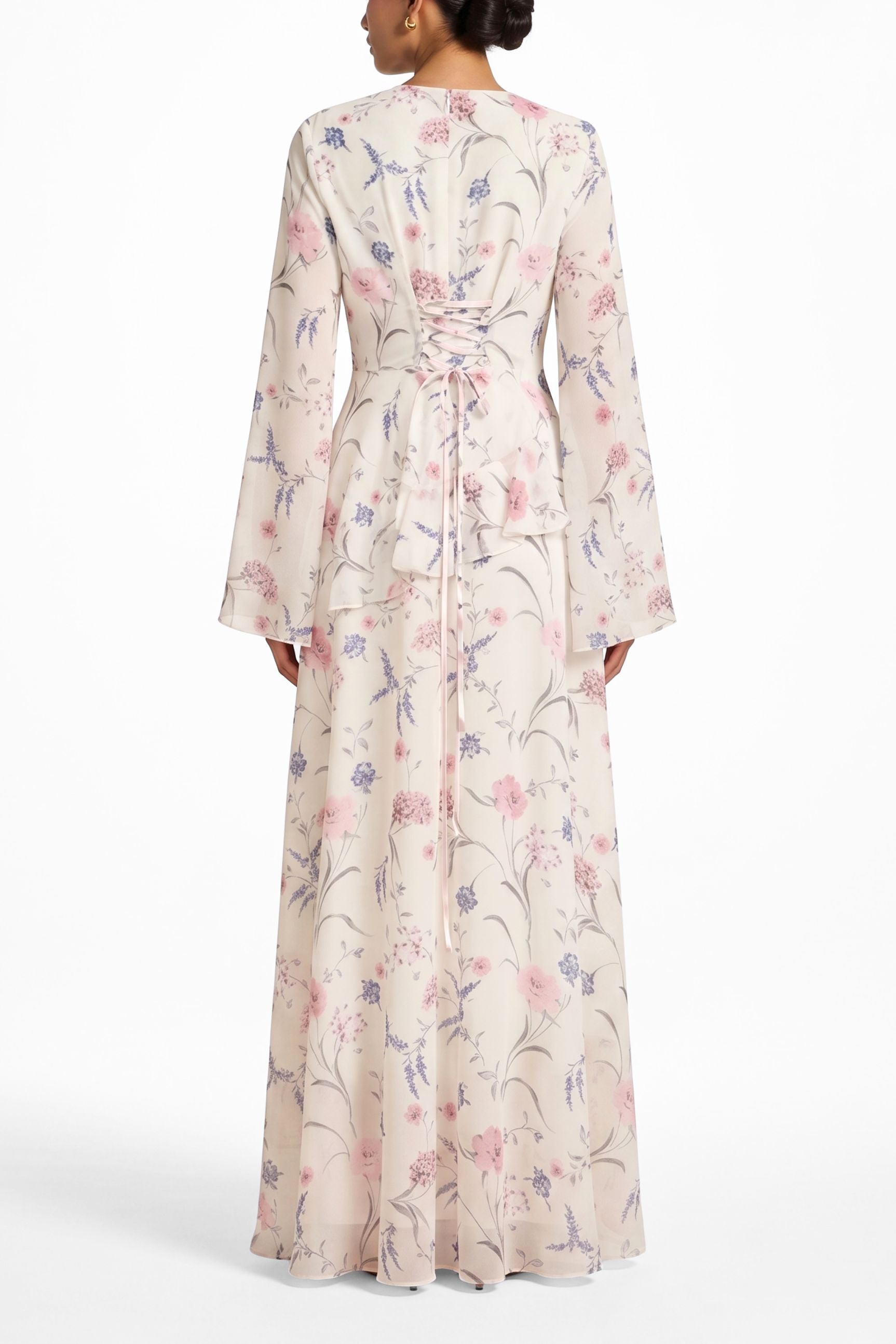 Azelea Dress ا Off White Flowers