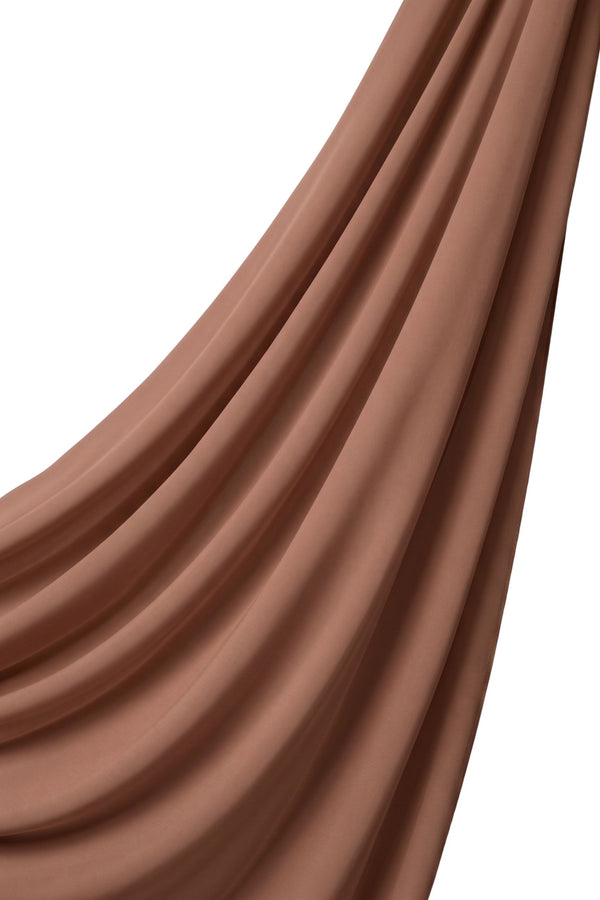 Orchid Opaque Chiffon Hijab ا Cedar Brown
