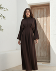 Dahliya Dress ا Celestial Brown