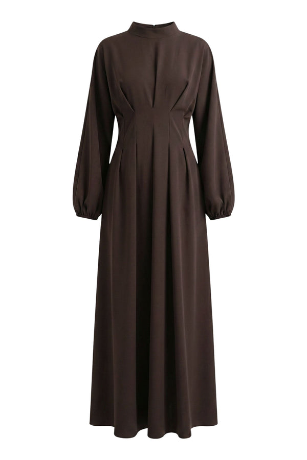 Dahliya Dress ا Celestial Brown