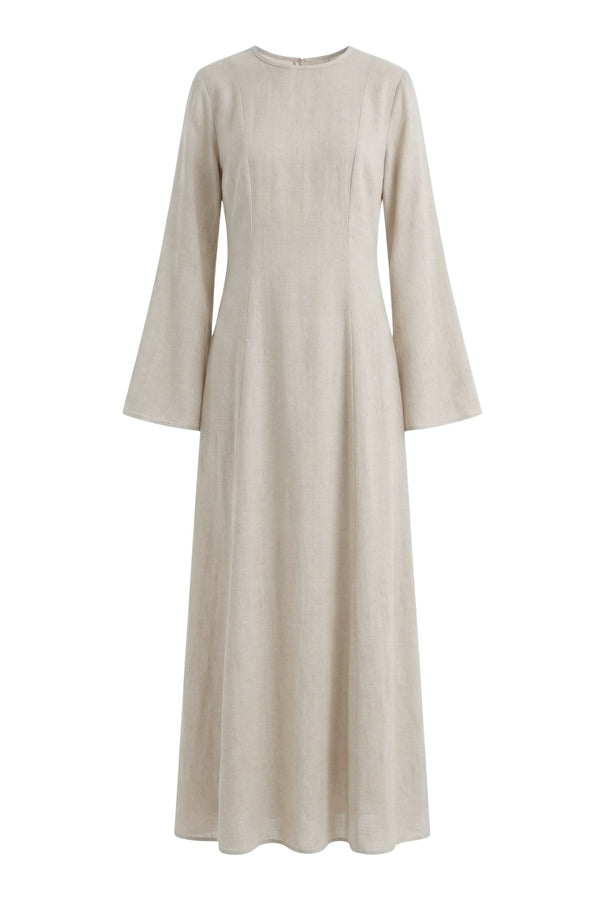 Elanor Linnen Dress ا Subtle beige