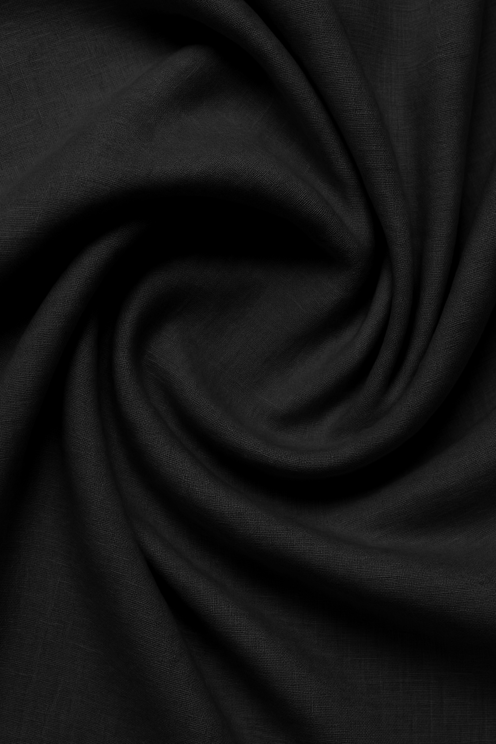 Elanor Linnen Cotton Dress ا Pure Black