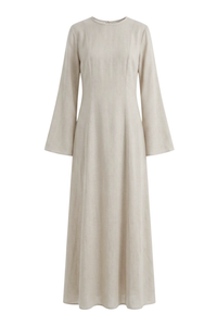 Elanor Linnen Dress ا Subtle beige