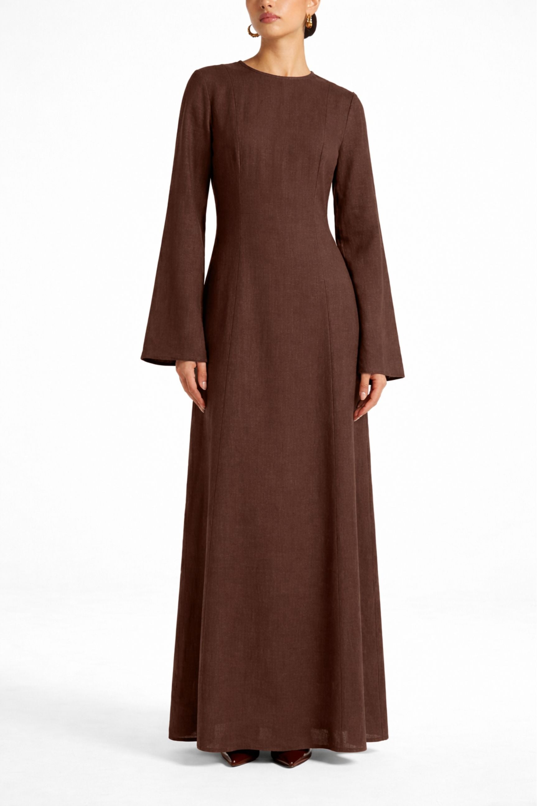 Elanor Dress ا Chestnut Brown