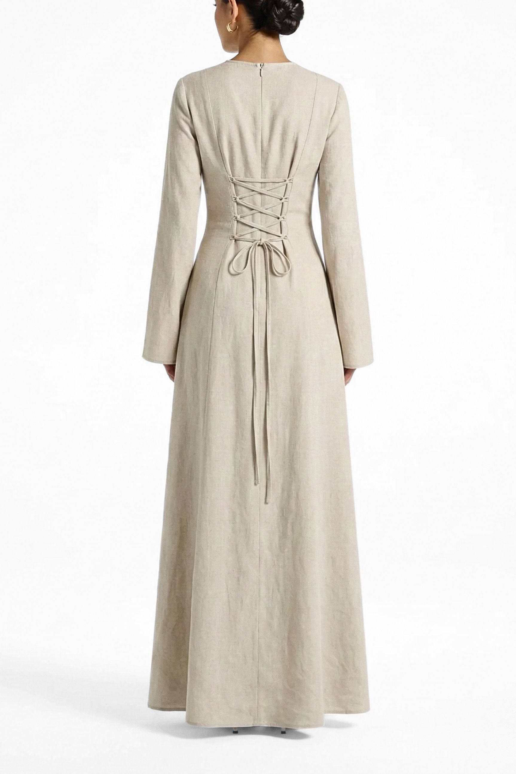 Elanor Linnen Dress ا Subtle beige