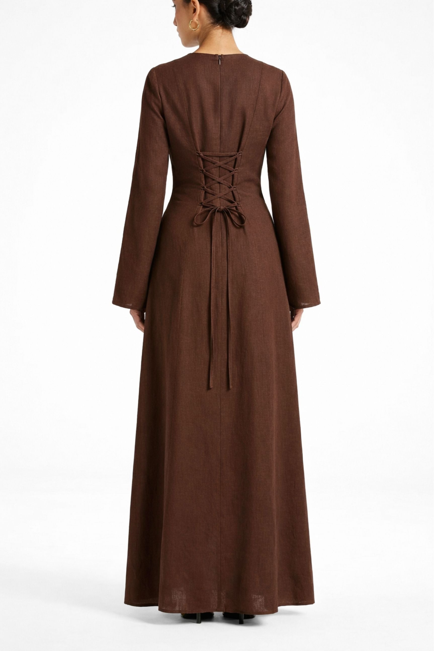 Elanor Dress ا Chestnut Brown