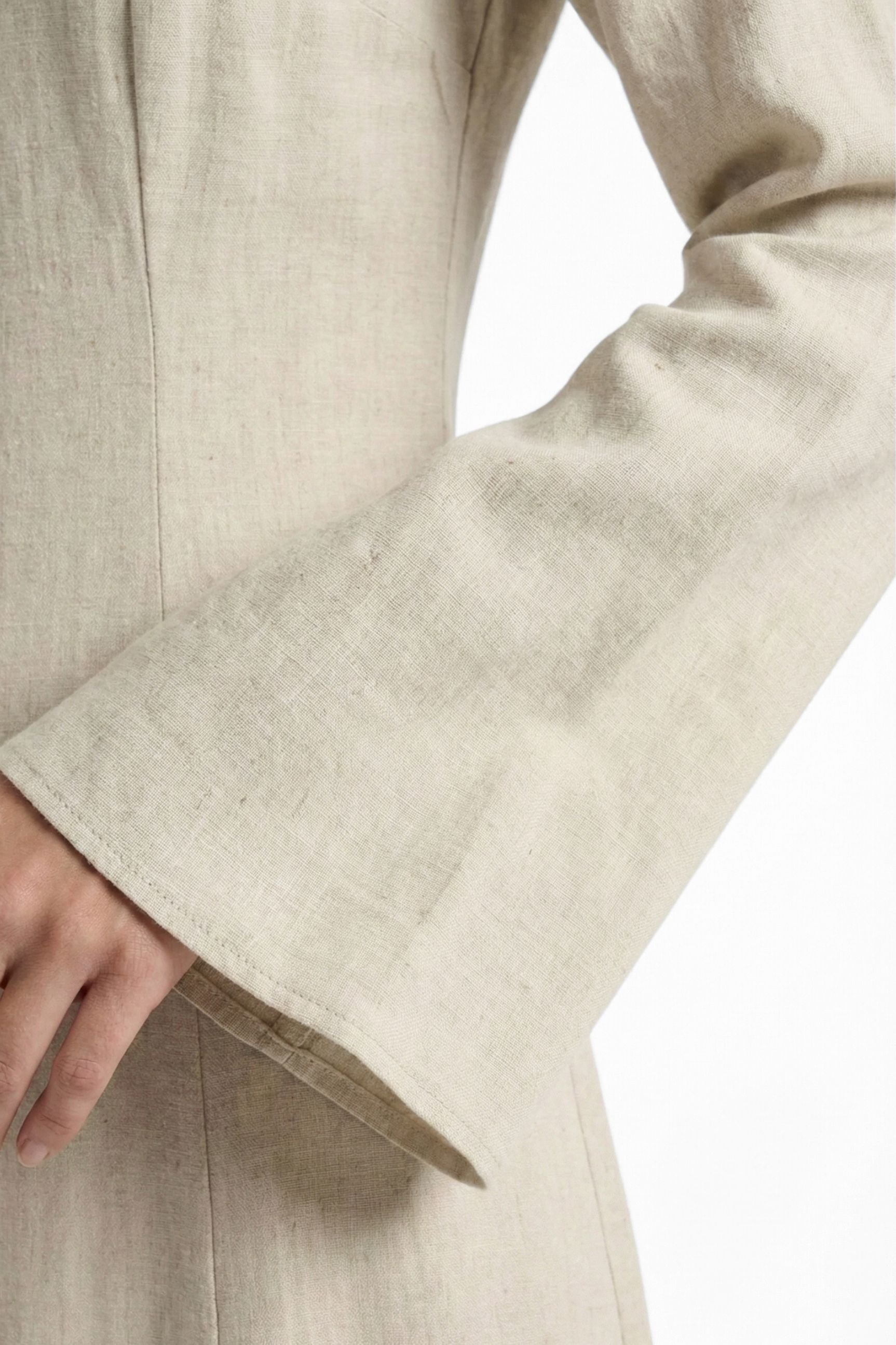 Elanor Linnen Dress ا Subtle beige