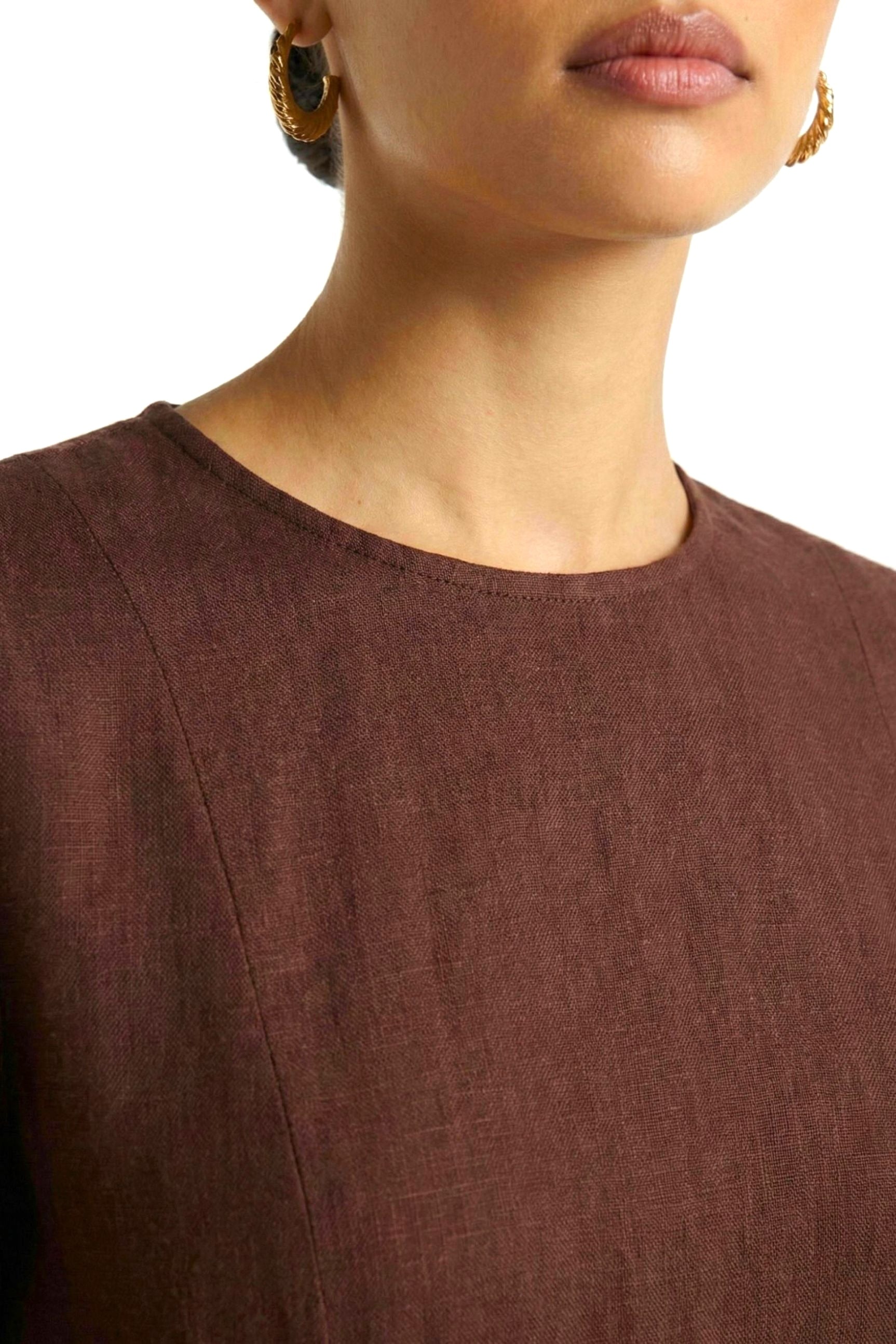 Elanor Dress ا Chestnut Brown