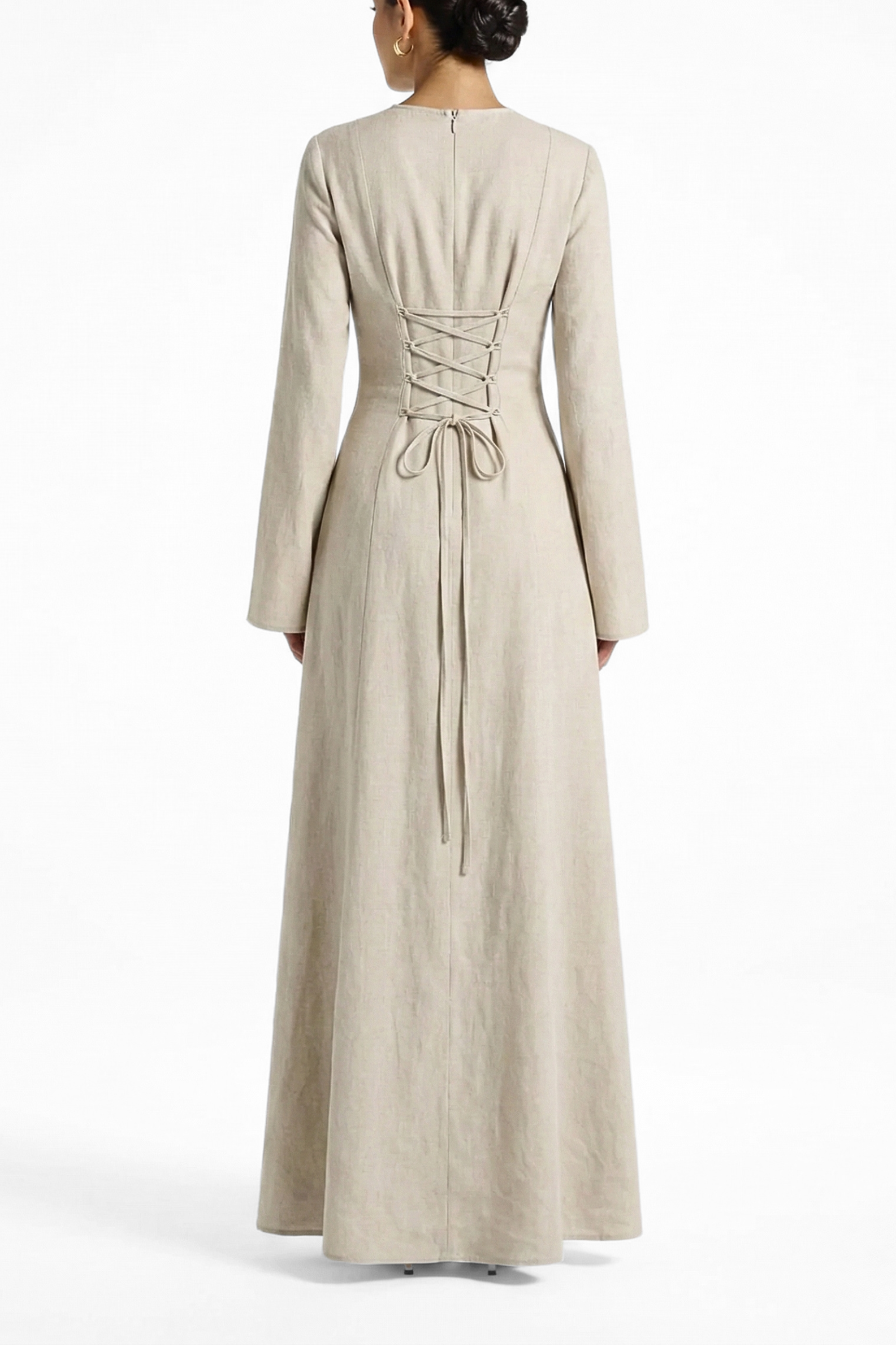 Elanor Linnen Dress ا Subtle beige