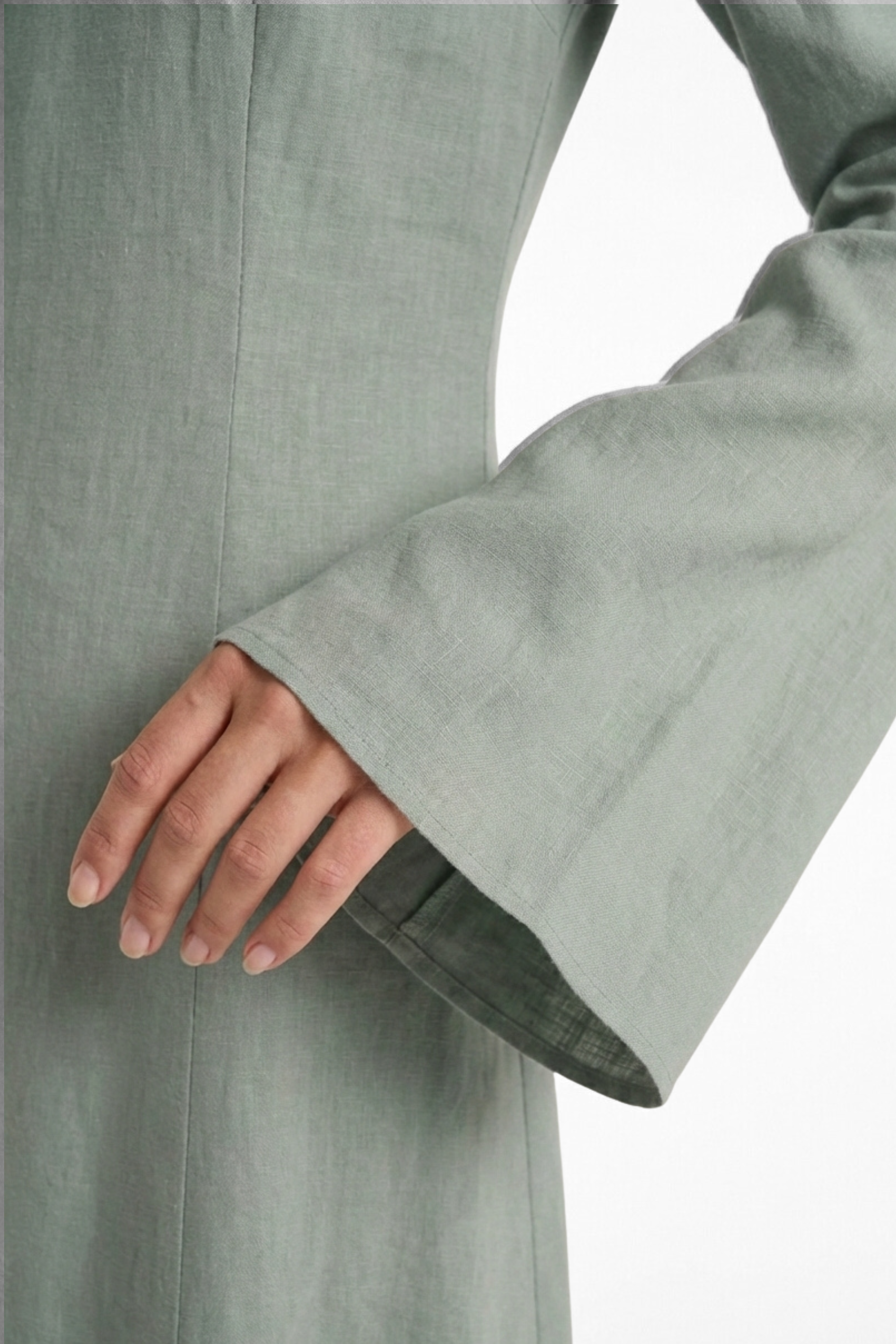 Elanor Linnen Dress ا Soft Mint